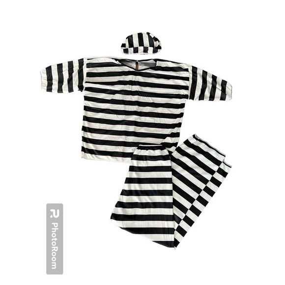 Other - Mens Adult Convict Prisoner Man Jail Halloween Costume‎